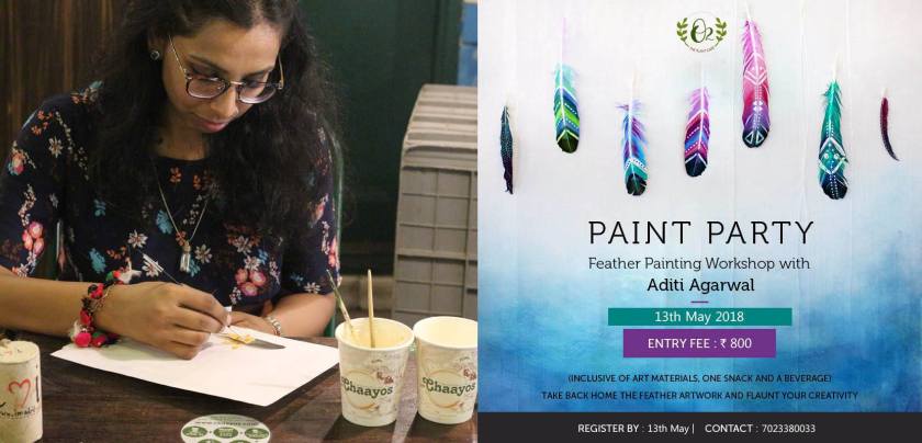 Feather painting workshop